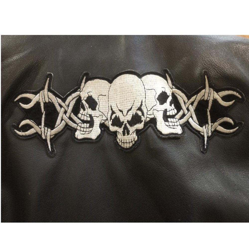 Classic Belted Leather Motorcycle Biker Jacket Lace Side